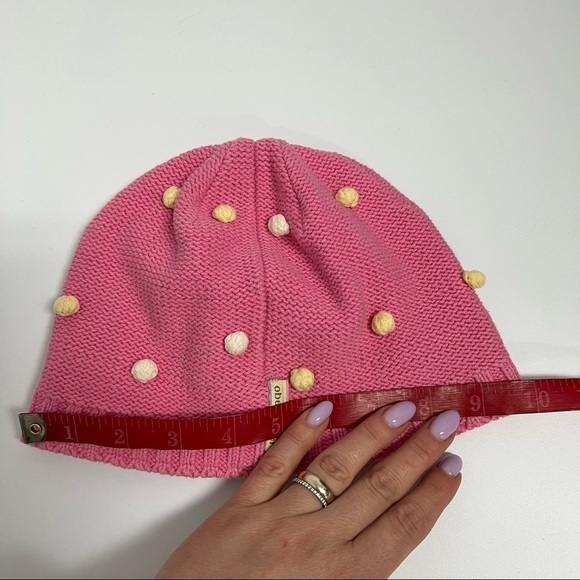 Obermeyer Pom Pom pink cotton blend hat XL/L - Picture 2 of 7